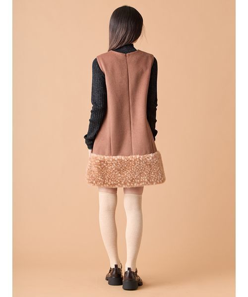 LILY BROWN（リリーブラウン）の「ファードッキングミニワンピース