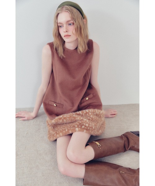 ファードッキングミニワンピース（ワンピース）｜LILY BROWN