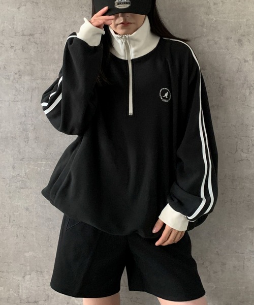 セール】【KANGOL】別注袖ラインバイカラーワンポイント刺繍ハーフ