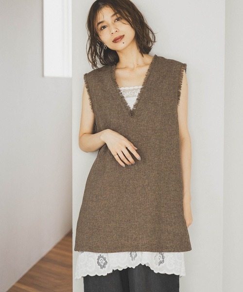 studio CLIP(スタディオクリップ)の「レースチュニックワンピース(チュニック・レディース・ホワイト/ブラック・FREE)」の15枚目の写真