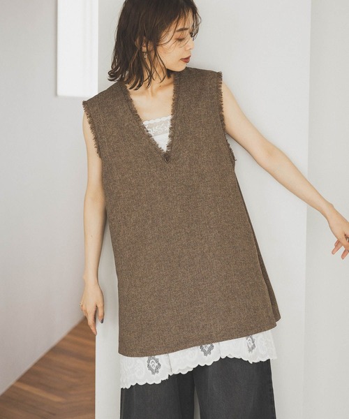 studio CLIP(スタディオクリップ)の「レースチュニックワンピース(チュニック・レディース・ホワイト/ブラック・FREE)」の16枚目の写真