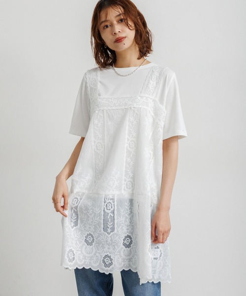 セール】レースチュニックワンピース（チュニック）｜studio CLIP