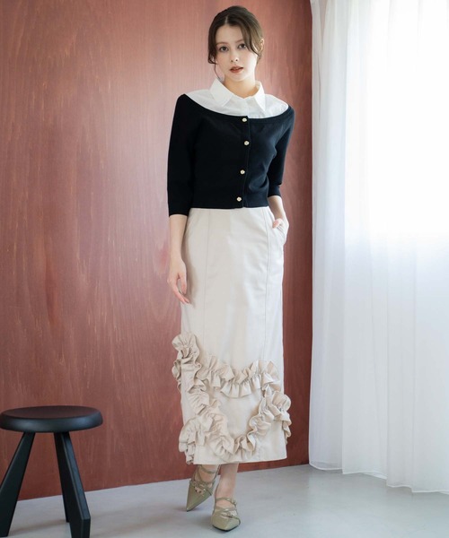 NOELA（ノエラ）の「モチーフフリルタイトスカート（スカート・レディース・ブラック/ベージュ/ブラウン・S/M）」の13枚目の写真