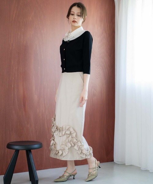 NOELA（ノエラ）の「モチーフフリルタイトスカート（スカート・レディース・ブラック/ベージュ/ブラウン・S/M）」の14枚目の写真