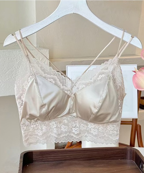 セール】バック クロス サテン レース ブラ（ナイトブラ）｜Lace