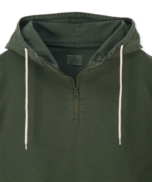 LANVIN en Bleu（ランバンオンブルー）の「サルファ染め オックスフォード シャツパーカー フードシャツ シャツアウター（シャツ/ブラウス・メンズ・カーキ/ブラック・52/50/48）」の13枚目の写真