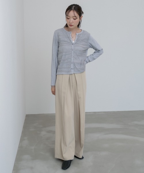 Bab（バブ）の「チュールギャザーカーディガン（カーディガン/ボレロ・レディース・ブラウン/ブラック/杢グレー/アイボリー・FREE）」の16枚目の写真