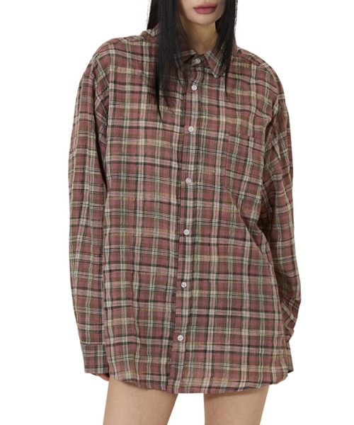 OYチェックジップ フーディ シャツ OY/オーワイ』CHECK ZIPPER HOODIE SHIRTS/チェックジップ