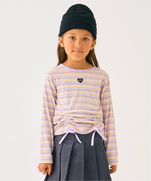 minimal（ミニマル）の「ドロスト長袖Ｔシャツ（Tシャツ/カットソー・キッズ・ブラック/グレー/オフホワイト/ラベンダー・120cm/110cm/100cm/140cm/130cm/90cm）」の4枚目の写真