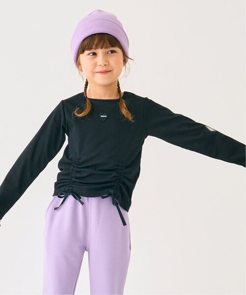 minimal（ミニマル）の「ドロスト長袖Ｔシャツ（Tシャツ/カットソー・キッズ・ブラック/グレー/オフホワイト/ラベンダー・120cm/110cm/100cm/140cm/130cm/90cm）」の3枚目の写真