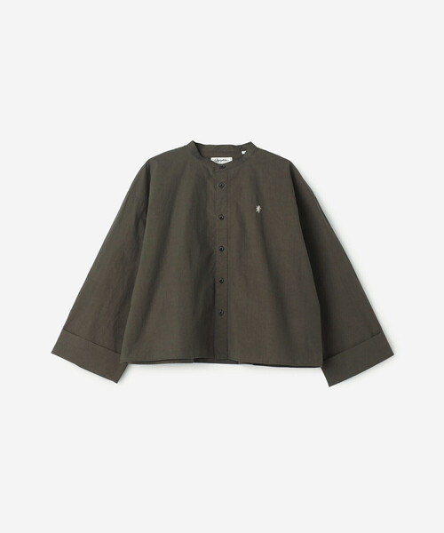 GYMPHLEX(ジムフレックス)の「Gymphlex | ヴィンテージライク バンドカラーショートシャツ WOMEN(シャツ/ブラウス・レディース・チャコール/イエロー系その他・12)」の14枚目の写真