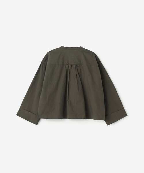 GYMPHLEX(ジムフレックス)の「Gymphlex | ヴィンテージライク バンドカラーショートシャツ WOMEN(シャツ/ブラウス・レディース・チャコール/イエロー系その他・12)」の13枚目の写真