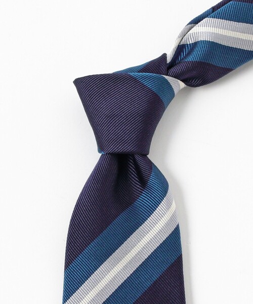 【未使用】BEAMS F ビームスエフ　ネクタイ　ストライプ　タグ付　光沢 セール】シルク ストライプ ネクタイ（ネクタイ）｜BEAMS F（ビームス