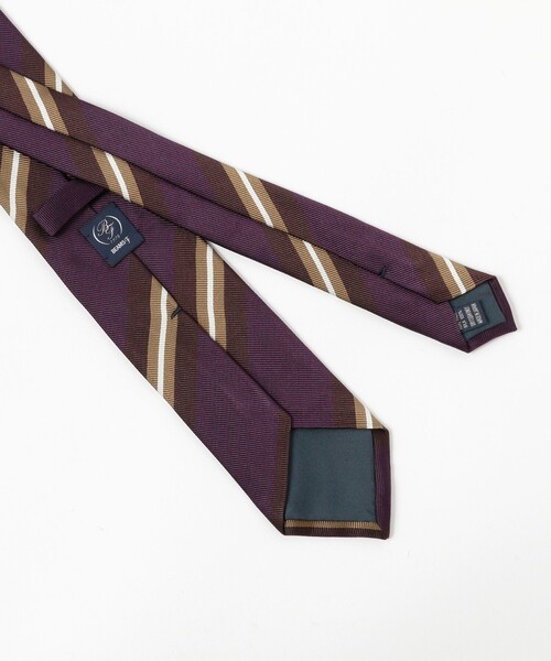 【未使用】BEAMS F ビームスエフ　ネクタイ　ストライプ　タグ付　光沢 セール】シルク ストライプ ネクタイ（ネクタイ）｜BEAMS F（ビームス