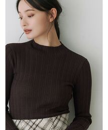 MERCURYDUO | シアーランダムリブニット(ニット/セーター)