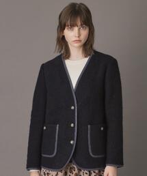 DRESSTERIOR | チロリアンニットジャケット(ノーカラージャケット)