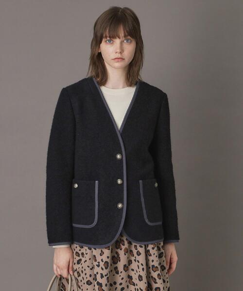 セール】チロリアンニットジャケット（ノーカラージャケット