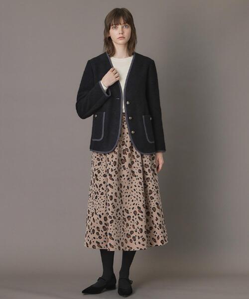 DRESSTERIOR(ドレステリア)の「チロリアンニットジャケット(ノーカラージャケット・レディース・ダークグレー/ブラック・34/36/38)」の19枚目の写真