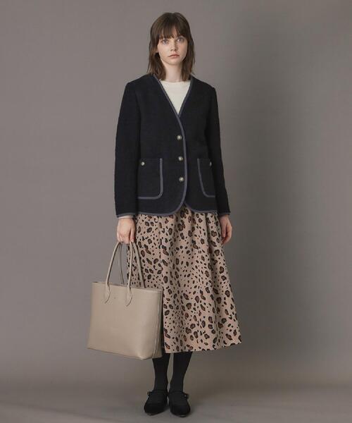 DRESSTERIOR(ドレステリア)の「チロリアンニットジャケット(ノーカラージャケット・レディース・ダークグレー/ブラック・34/36/38)」の20枚目の写真