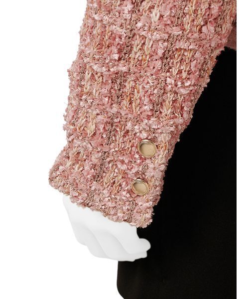 CELFORD（セルフォード）の「ツイードニットジャケット（テーラードジャケット・レディース・ピンク/アイボリー・F）」の12枚目の写真