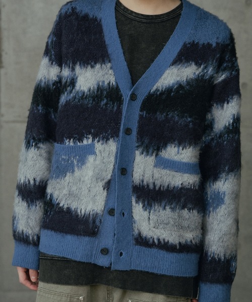 RATTLE TRAP（ラトルトラップ）の「カモフラ風Wジャガードカーディガン（ニット/セーター・メンズ・ネイビー/ボルドー・M/L）」の18枚目の写真