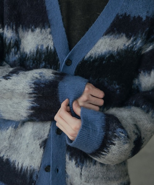 RATTLE TRAP（ラトルトラップ）の「カモフラ風Wジャガードカーディガン（ニット/セーター・メンズ・ネイビー/ボルドー・M/L）」の19枚目の写真