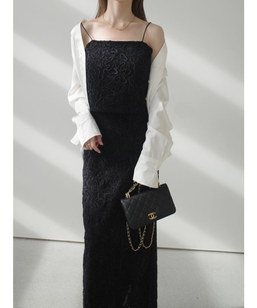 amel（エイメル）の「ベルベットエンブロイダリーセットアップ（つなぎ/オールインワン・レディース・ブラック・FREE）」の9枚目の写真