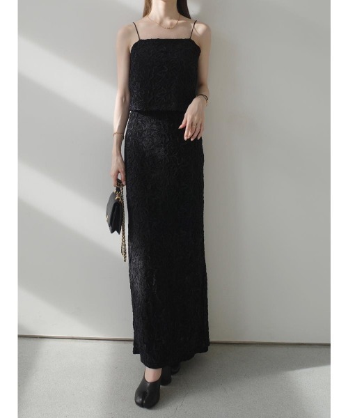 amel（エイメル）の「ベルベットエンブロイダリーセットアップ（つなぎ/オールインワン・レディース・ブラック・FREE）」の13枚目の写真