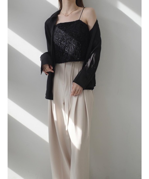 amel（エイメル）の「ベルベットエンブロイダリーセットアップ（つなぎ/オールインワン・レディース・ブラック・FREE）」の18枚目の写真