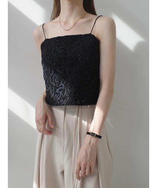 amel（エイメル）の「ベルベットエンブロイダリーセットアップ（つなぎ/オールインワン・レディース・ブラック・FREE）」の20枚目の写真