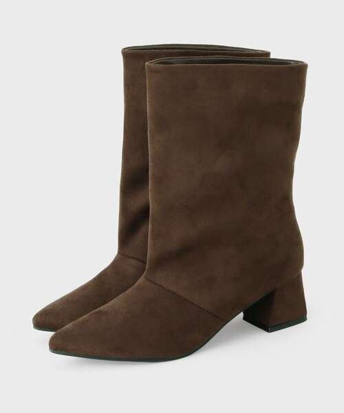 THE SHOP TK (ザ ショップ ティーケー )の「ワイドシャフトフェイクスエードブーツ(ブーツ・レディース・ブラック系3/ダークブラウン系3・45/35)」の1枚目の写真