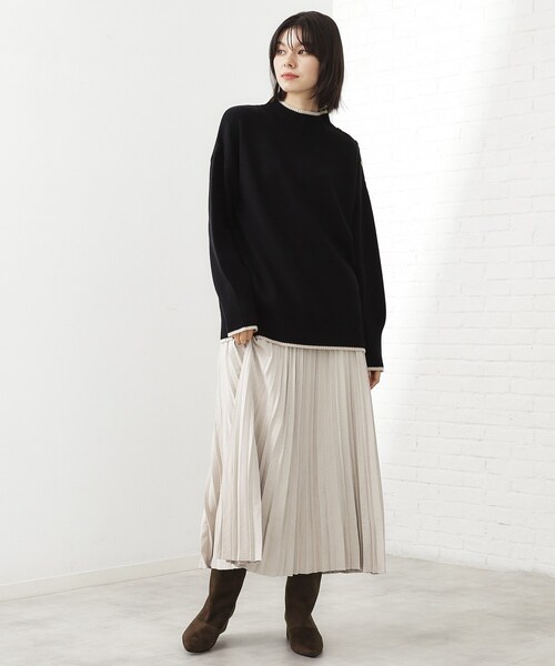 THE SHOP TK (ザ ショップ ティーケー )の「ワイドシャフトフェイクスエードブーツ(ブーツ・レディース・ブラック系3/ダークブラウン系3・45/35)」の6枚目の写真