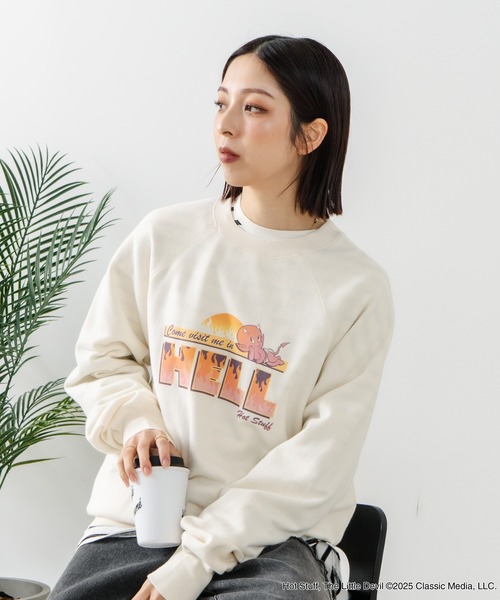 DISCUS(ディスカス)の「【DISCUS×HOT STUFF×Casper】キャラクタープリントスウェットトレーナー メンズ レディース ユニセックス(スウェット・レディース・ホワイト系その他4/ホワイト系その他3/ブラック系その他5/ブラック系その他4/ブラック系その他3/ホワイト系その他5・LARGE/MEDIUM)」の10枚目の写真