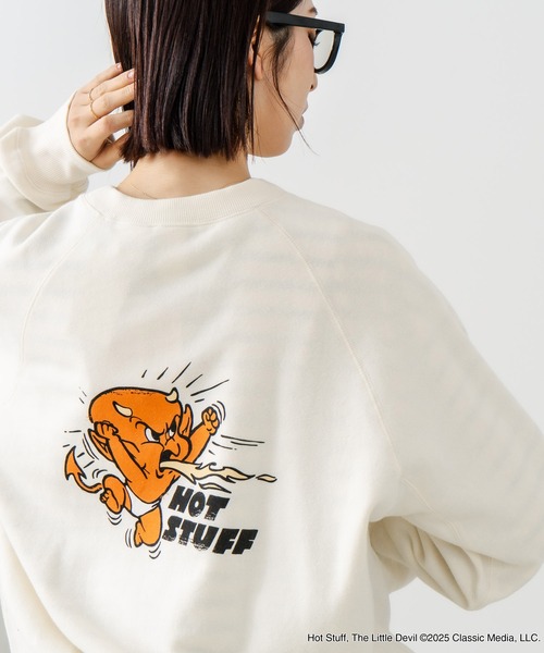 DISCUS(ディスカス)の「【DISCUS×HOT STUFF×Casper】キャラクタープリントスウェットトレーナー メンズ レディース ユニセックス(スウェット・レディース・ホワイト系その他4/ホワイト系その他3/ブラック系その他5/ブラック系その他4/ブラック系その他3/ホワイト系その他5・LARGE/MEDIUM)」の17枚目の写真
