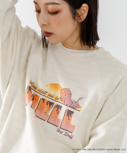 DISCUS(ディスカス)の「【DISCUS×HOT STUFF×Casper】キャラクタープリントスウェットトレーナー メンズ レディース ユニセックス(スウェット・レディース・ホワイト系その他4/ホワイト系その他3/ブラック系その他5/ブラック系その他4/ブラック系その他3/ホワイト系その他5・LARGE/MEDIUM)」の11枚目の写真