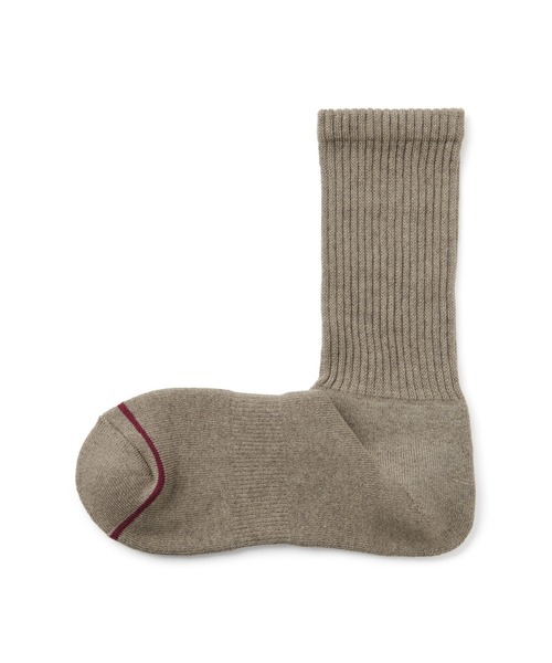 無印良品（ムジルシリョウヒン）の「婦人　足なり直角　あったか綿　厚手靴下（ウール入り・無地）（ソックス/靴下・レディース・グレー/オフホワイト/ブラウン系/ブラック/ダークネイビー/バーガンディー・23-25cm）」の4枚目の写真