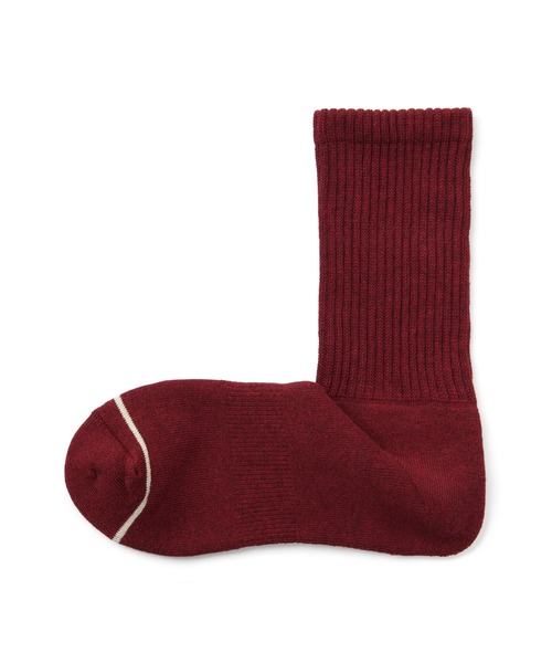 無印良品（ムジルシリョウヒン）の「婦人　足なり直角　あったか綿　厚手靴下（ウール入り・無地）（ソックス/靴下・レディース・グレー/オフホワイト/ブラウン系/ブラック/ダークネイビー/バーガンディー・23-25cm）」の6枚目の写真