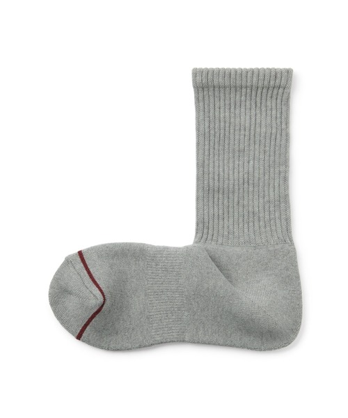 無印良品（ムジルシリョウヒン）の「婦人　足なり直角　あったか綿　厚手靴下（ウール入り・無地）（ソックス/靴下・レディース・グレー/オフホワイト/ブラウン系/ブラック/ダークネイビー/バーガンディー・23-25cm）」の3枚目の写真