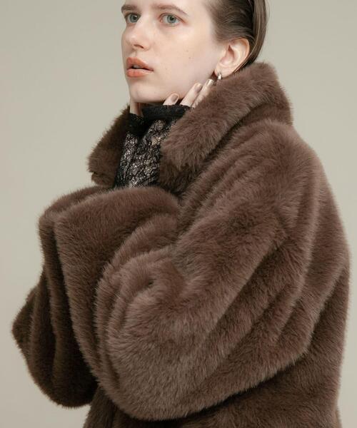 URBAN RESEARCH Sonny Label（アーバンリサーチサニーレーベル）の「ミンクライクファーブルゾン（ブルゾン・レディース・ベージュ/ブラウン・FREE）」の2枚目の写真