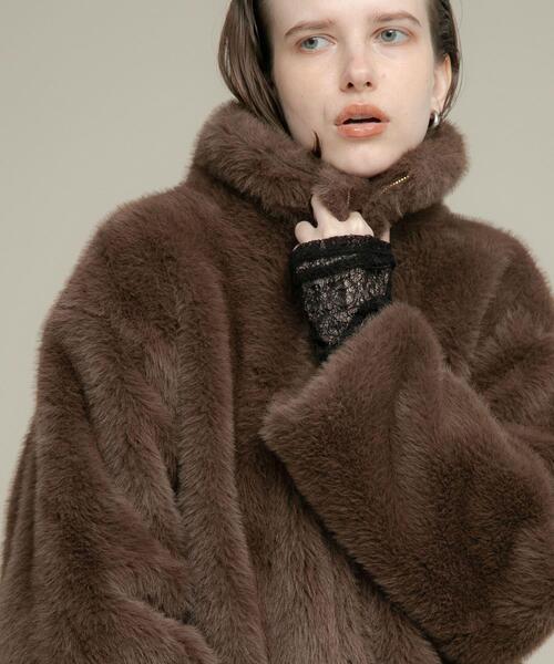 URBAN RESEARCH Sonny Label（アーバンリサーチサニーレーベル）の「ミンクライクファーブルゾン（ブルゾン・レディース・ベージュ/ブラウン・FREE）」の3枚目の写真