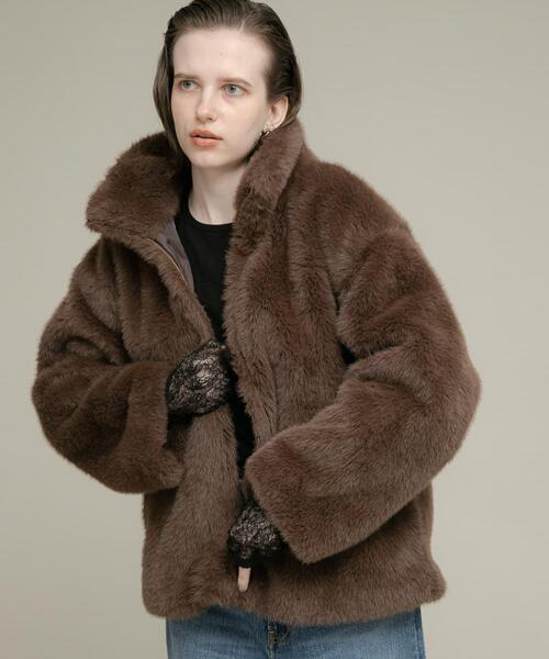 URBAN RESEARCH Sonny Label（アーバンリサーチサニーレーベル）の「ミンクライクファーブルゾン（ブルゾン・レディース・ベージュ/ブラウン・FREE）」の5枚目の写真