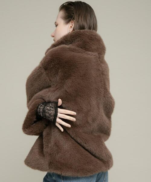 URBAN RESEARCH Sonny Label（アーバンリサーチサニーレーベル）の「ミンクライクファーブルゾン（ブルゾン・レディース・ベージュ/ブラウン・FREE）」の6枚目の写真