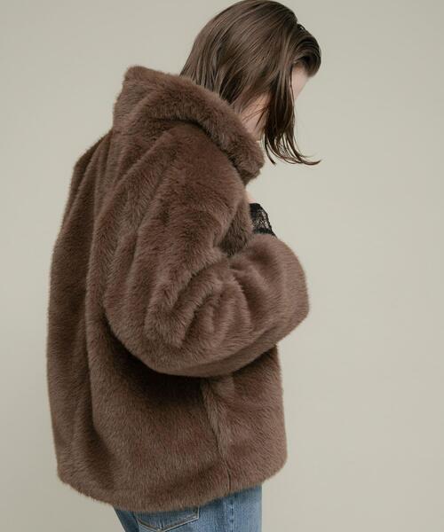 URBAN RESEARCH Sonny Label（アーバンリサーチサニーレーベル）の「ミンクライクファーブルゾン（ブルゾン・レディース・ベージュ/ブラウン・FREE）」の7枚目の写真