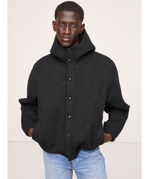 セール】リブ ウールブレンド スキューバ スタジアムジャケット