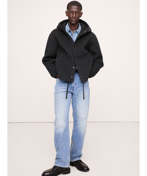 Banana Republic（バナナリパブリック）の「リブ ウールブレンド スキューバ スタジアムジャケット（その他アウター・メンズ・ブラック・M/S/XL/L）」の4枚目の写真