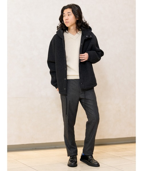 Banana Republic（バナナリパブリック）の「リブ ウールブレンド スキューバ スタジアムジャケット（その他アウター・メンズ・ブラック・M/S/XL/L）」の2枚目の写真