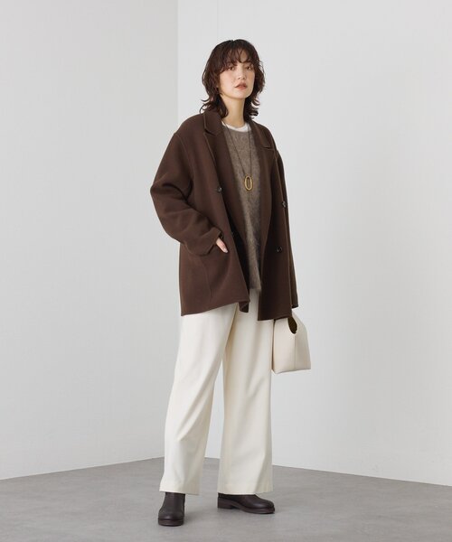 RIVE DROITE（リヴドロワ）の「【最高気温5度の寒い日に！/こなれ感抜群】ピークドラペルリバージャコット（その他アウター・レディース・グレー系その他/ブラウン/キャメル・FREE）」の6枚目の写真