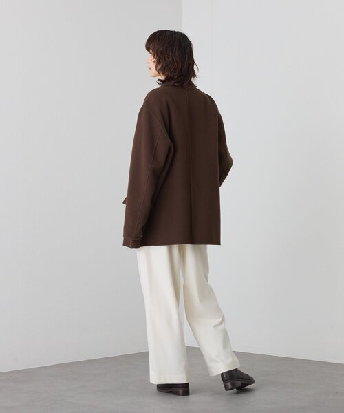 RIVE DROITE（リヴドロワ）の「【最高気温5度の寒い日に！/こなれ感抜群】ピークドラペルリバージャコット（その他アウター・レディース・グレー系その他/ブラウン/キャメル・FREE）」の8枚目の写真