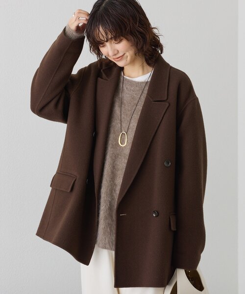 最高気温10度の寒い日に！/こなれ感抜群】ピークドラペルリバー