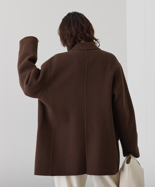 RIVE DROITE（リヴドロワ）の「【最高気温5度の寒い日に！/こなれ感抜群】ピークドラペルリバージャコット（その他アウター・レディース・グレー系その他/ブラウン/キャメル・FREE）」の13枚目の写真